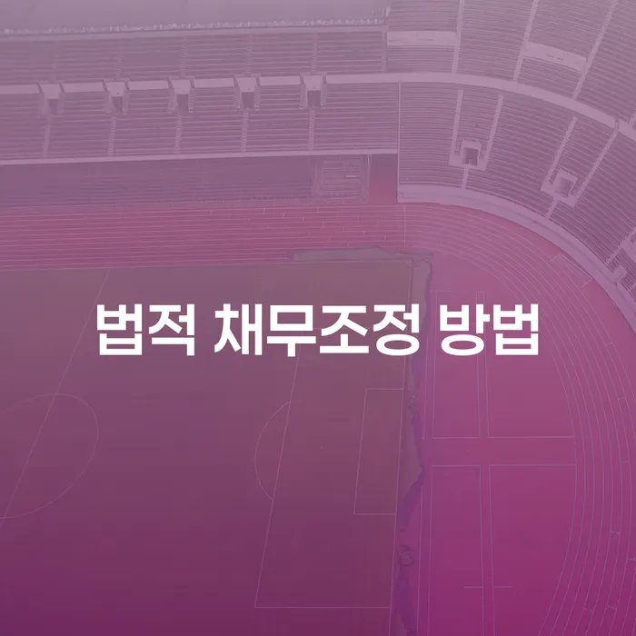 법적 채무조정 방법으로 채무 문제를 해결할 수 있을까요?